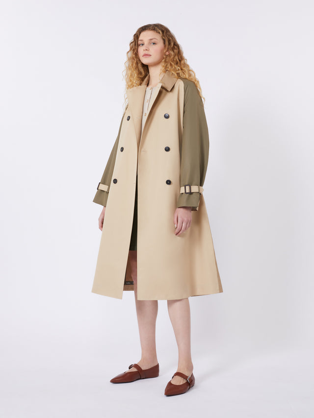 max mara reversible water-repellent gabardine trench coat for women