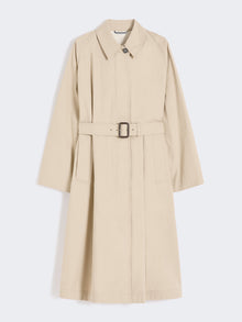 Water-Repellent Cotton Trench Coat for Women - Beige - Max Mara UAE