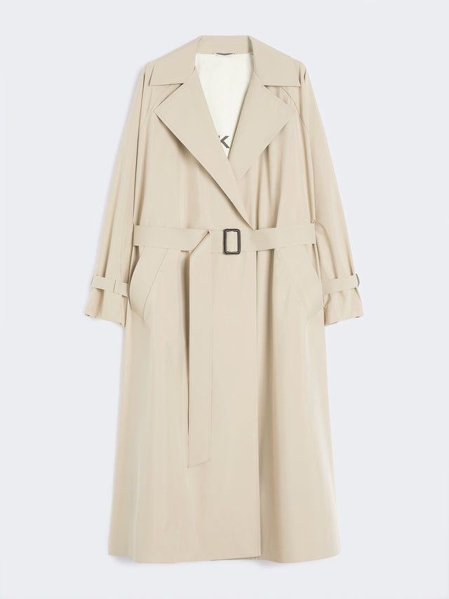 Water-repellent canvas trench coat