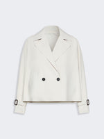 max mara short water-repellent canvas trench coat for women