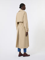 max mara long water-repellent technical canvas trench coat for women