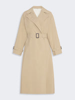 max mara long water-repellent technical canvas trench coat for women