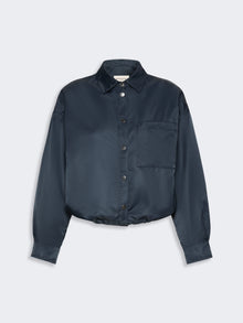 Water-Repellent Twill Jacket for Women - Navy - Max Mara UAE