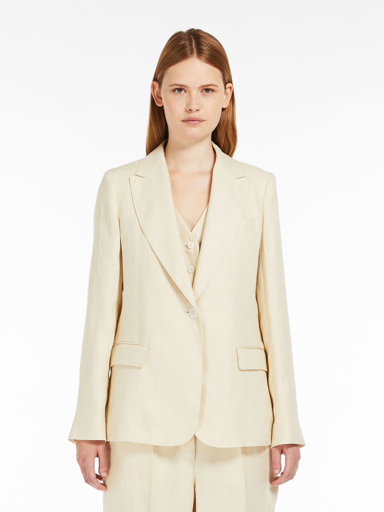 Linen canvas blazer