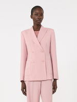 max mara double-breasted stretch wool blazer for women
