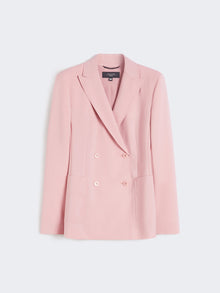 Double-Breasted Stretch Wool Blazer for Women - Antique Rose - Max Mara UAE