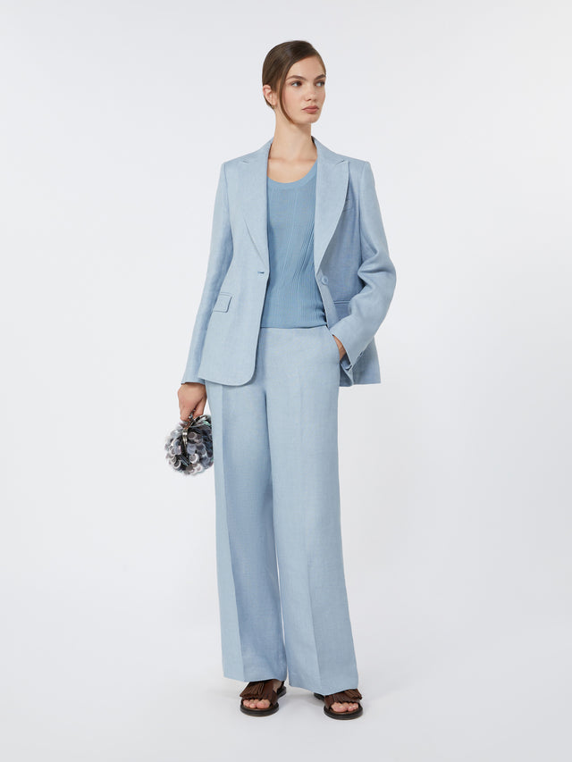 max mara linen canvas blazer for women