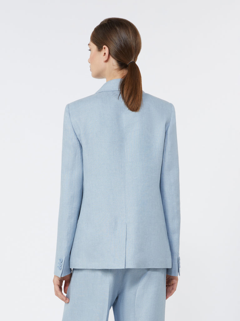max mara linen canvas blazer