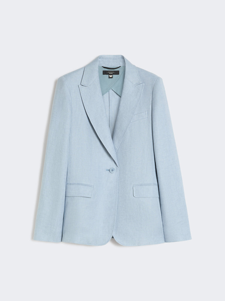 max mara linen canvas blazer