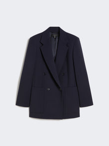 Double-Breasted Technical Wool Blazer for Women - Black - Max Mara UAE