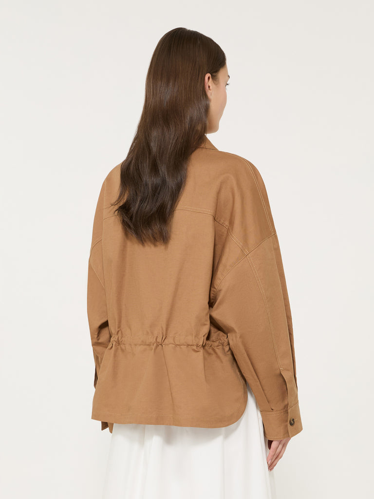 max mara linen and cotton basketweave oversize jacket