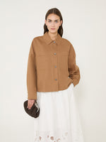 max mara linen and cotton basketweave oversize jacket for women