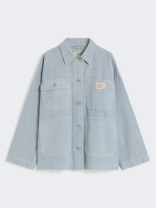 Cotton Canvas Workwear Jacket for Women - Light Blue - Max Mara UAE