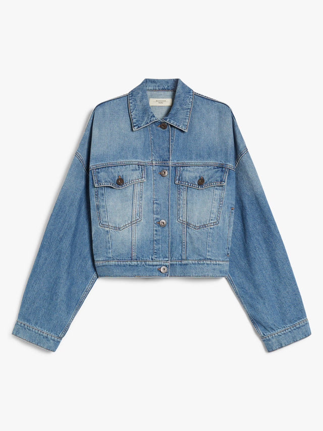 Cropped Denim Jacket for Women - Navy - Max Mara UAE