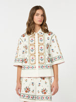 max mara embroidered cotton jacket for women