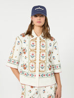 max mara embroidered cotton jacket for women