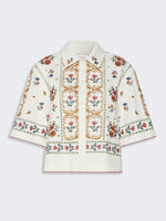 max mara embroidered cotton jacket for women