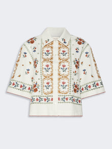 Embroidered Cotton Jacket for Women - White - Max Mara UAE