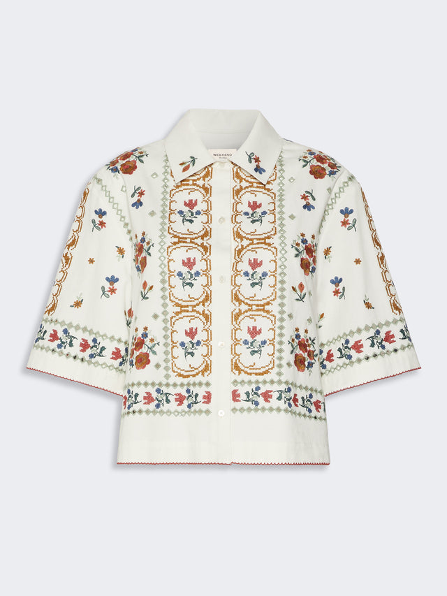 max mara embroidered cotton jacket for women