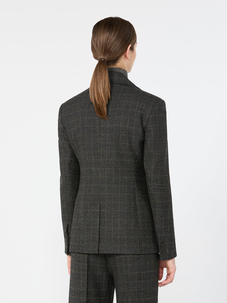 max mara prince of wales check wool blazer