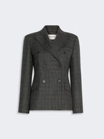 max mara prince of wales check wool blazer for women