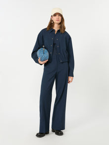 Short Woollen Cloth Jacket for Women - Navy - Max Mara UAE