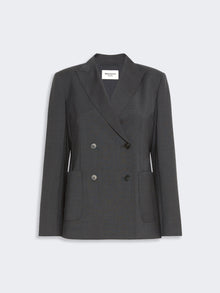 Woollen Cloth Blazer for Women - Dark Grey - Max Mara UAE