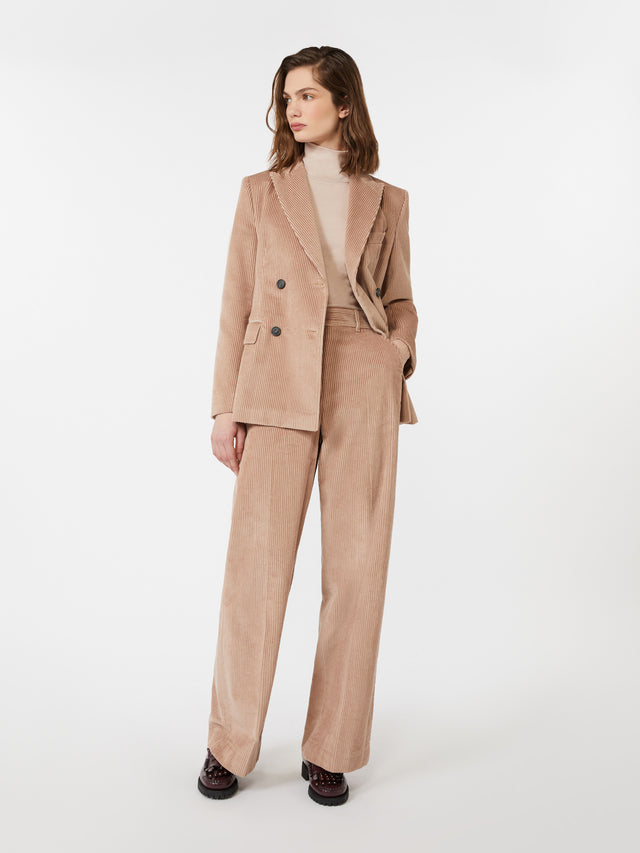 Double-Breasted Velvet Blazer for Women - Antique Rose - Max Mara UAE
