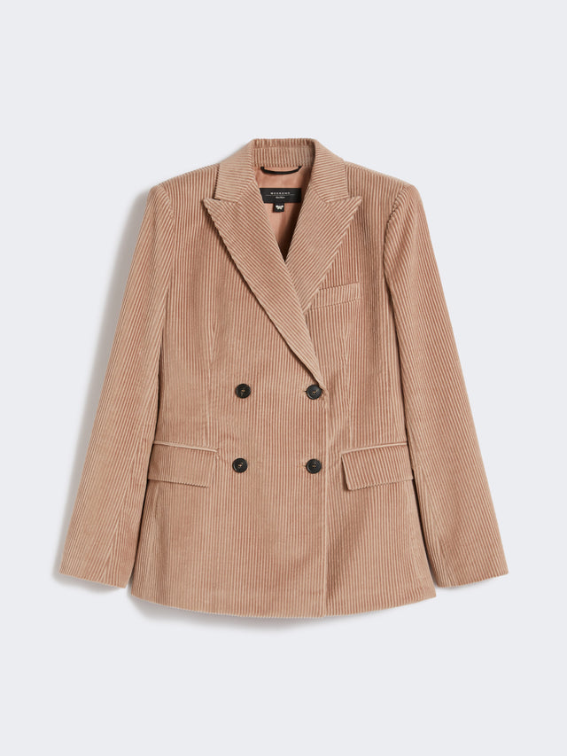 Double-Breasted Velvet Blazer for Women - Antique Rose - Max Mara UAE