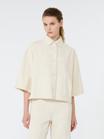 max mara washed cotton cropped jacket for women