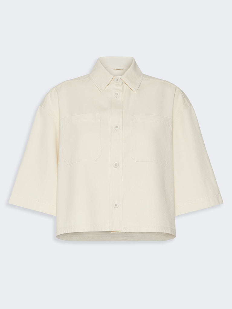max mara washed cotton cropped jacket