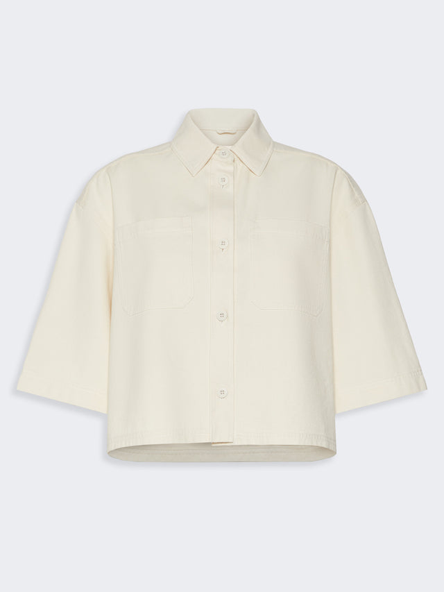 max mara washed cotton cropped jacket for women