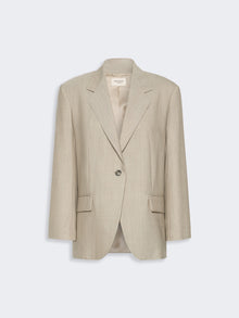 Oversized Woollen Cloth Blazer for Women - Hazelnut Brown - Max Mara UAE