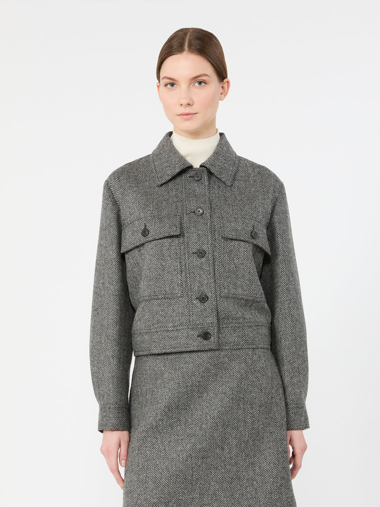 max mara cropped wool blend jacket
