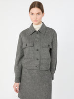 max mara cropped wool blend jacket for women