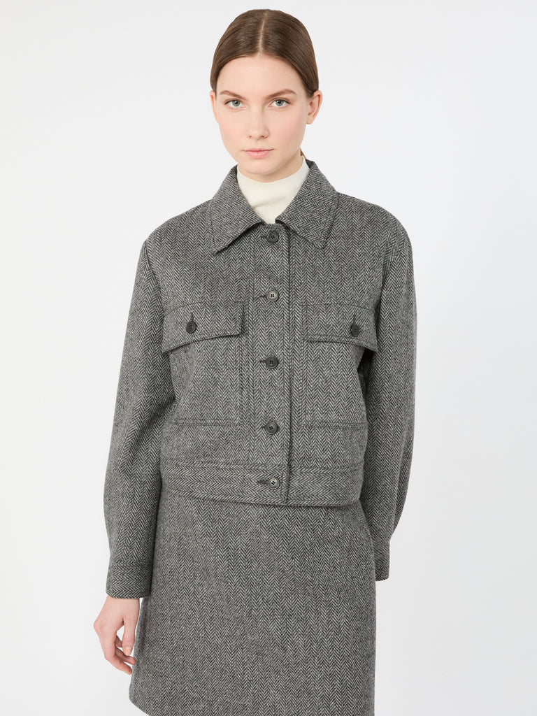 max mara cropped wool blend jacket