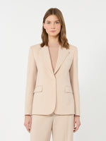 max mara single-breasted stretch wool blazer for women