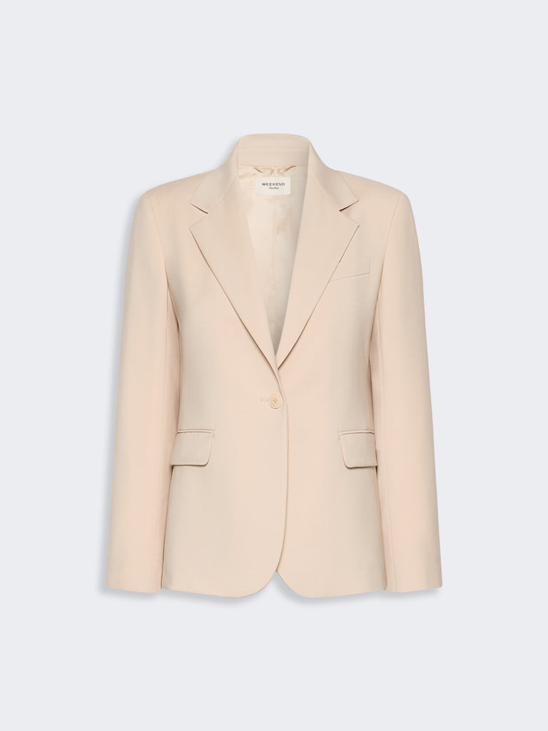 max mara single-breasted stretch wool blazer