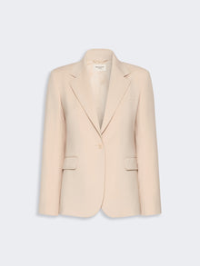 Single-Breasted Stretch Wool Blazer for Women - Powder - Max Mara UAE