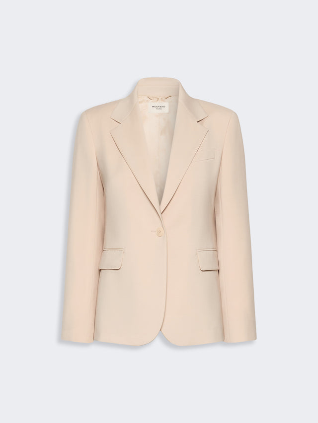 max mara single-breasted stretch wool blazer for women