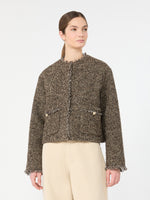 max mara wool blend bouclé boxy jacket for women