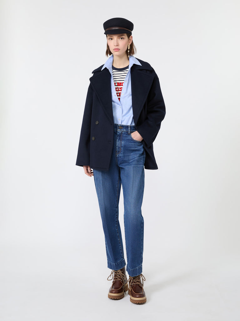 max mara double-sided wool double-breasted pea coat