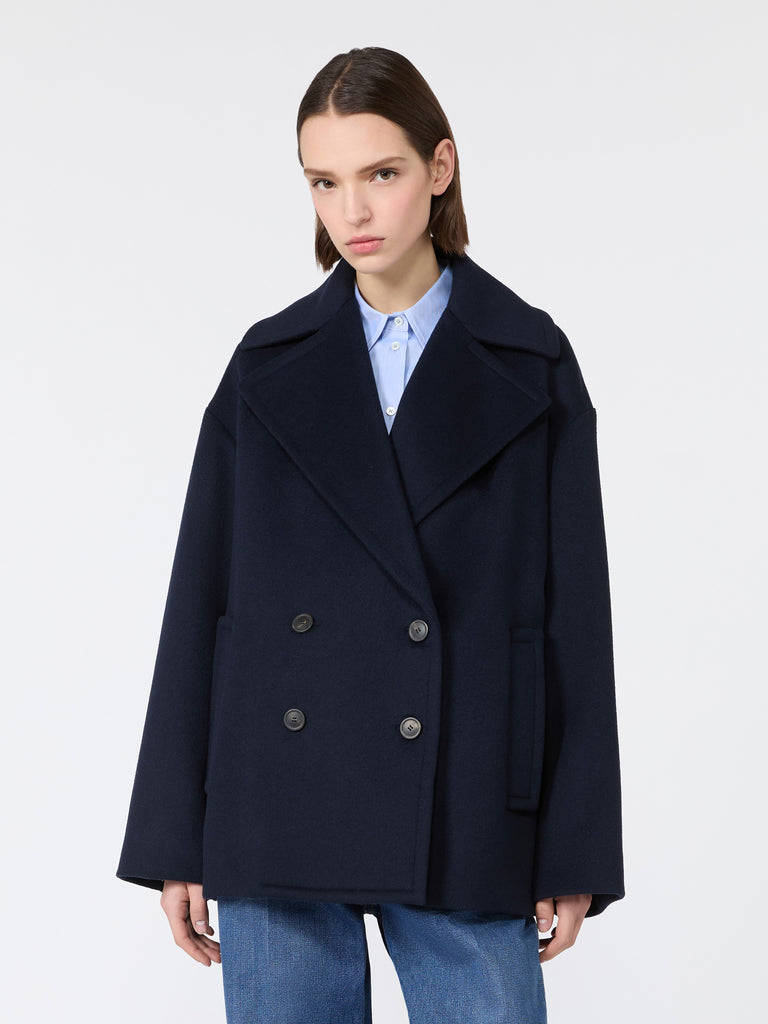 max mara double-sided wool double-breasted pea coat