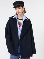 max mara double-sided wool double-breasted pea coat for women