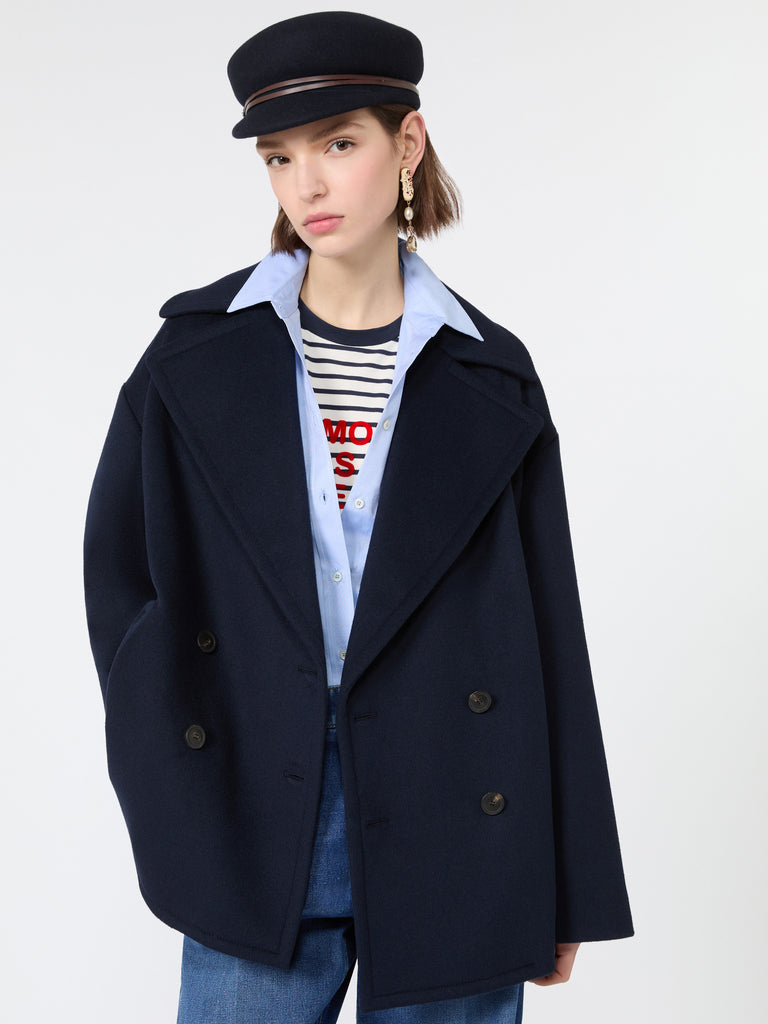 max mara double-sided wool double-breasted pea coat
