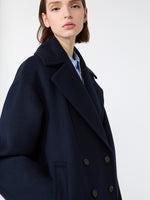 max mara double-sided wool double-breasted pea coat for women
