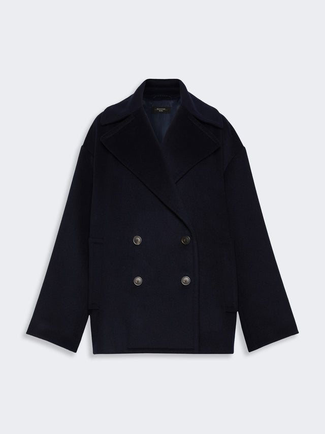 max mara double-sided wool double-breasted pea coat for women