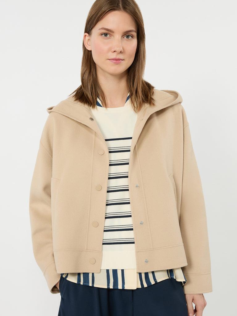 max mara double wool hooded jacket