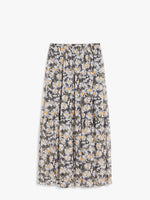 Long Printed Silk Skirt for Women - Black - Max Mara UAE