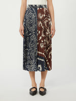 Printed twill skirt